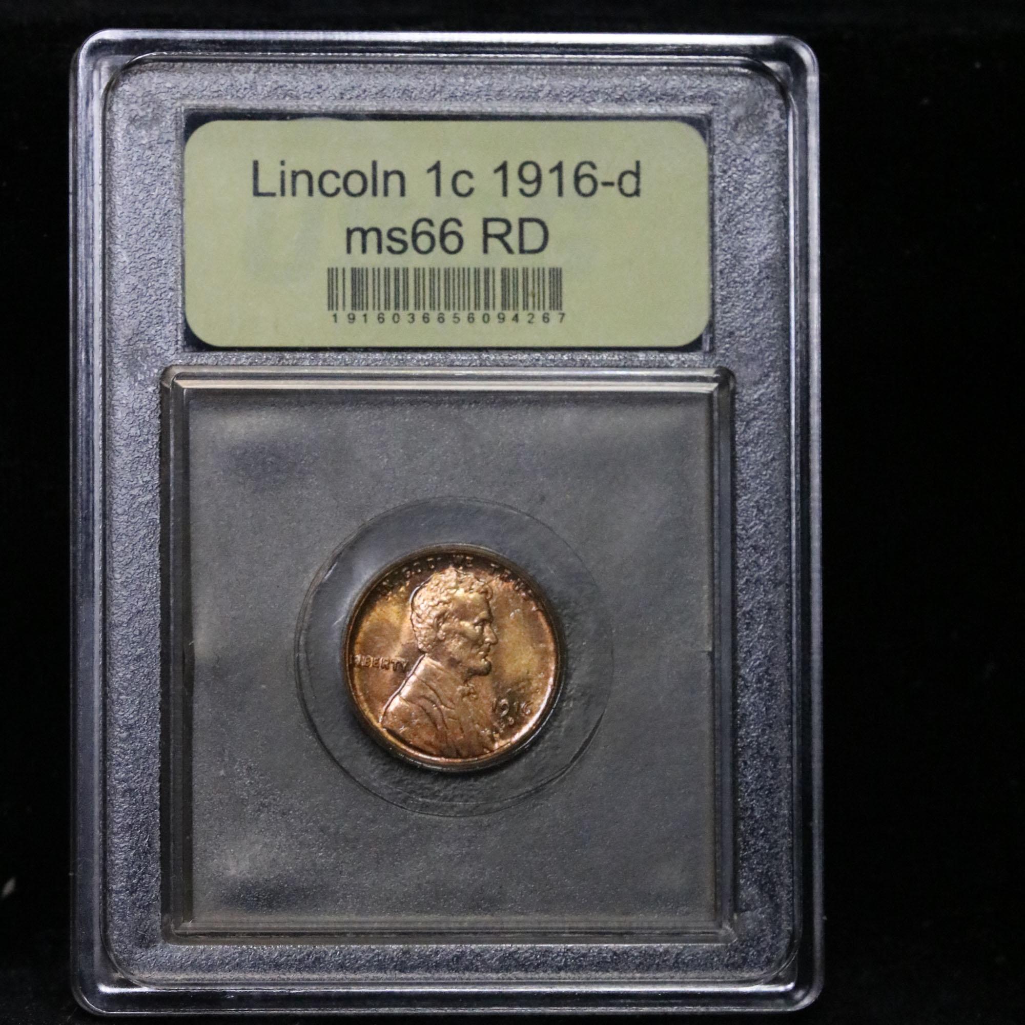 ***Auction Highlight*** 1916-d Lincoln Cent 1c Graded GEM+ Unc RD by USCG (fc)