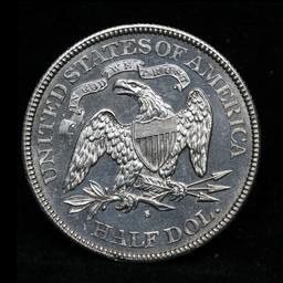 ***Auction Highlight*** 1877-s Seated Half Dollar 50c Graded Choice Unc+ PL by USCG (fc)