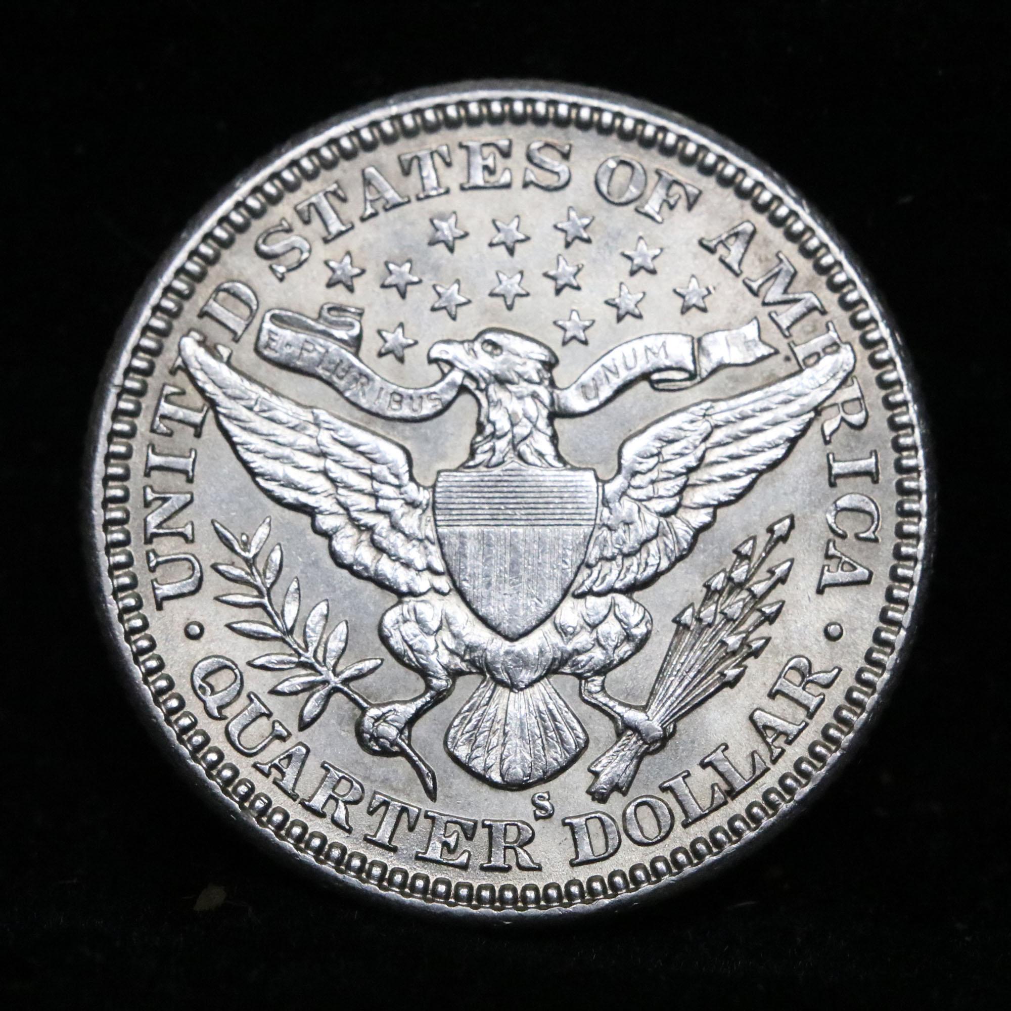 ***Auction Highlight*** 1905-s Barber Quarter 25c Graded Choice Unc by USCG (fc)