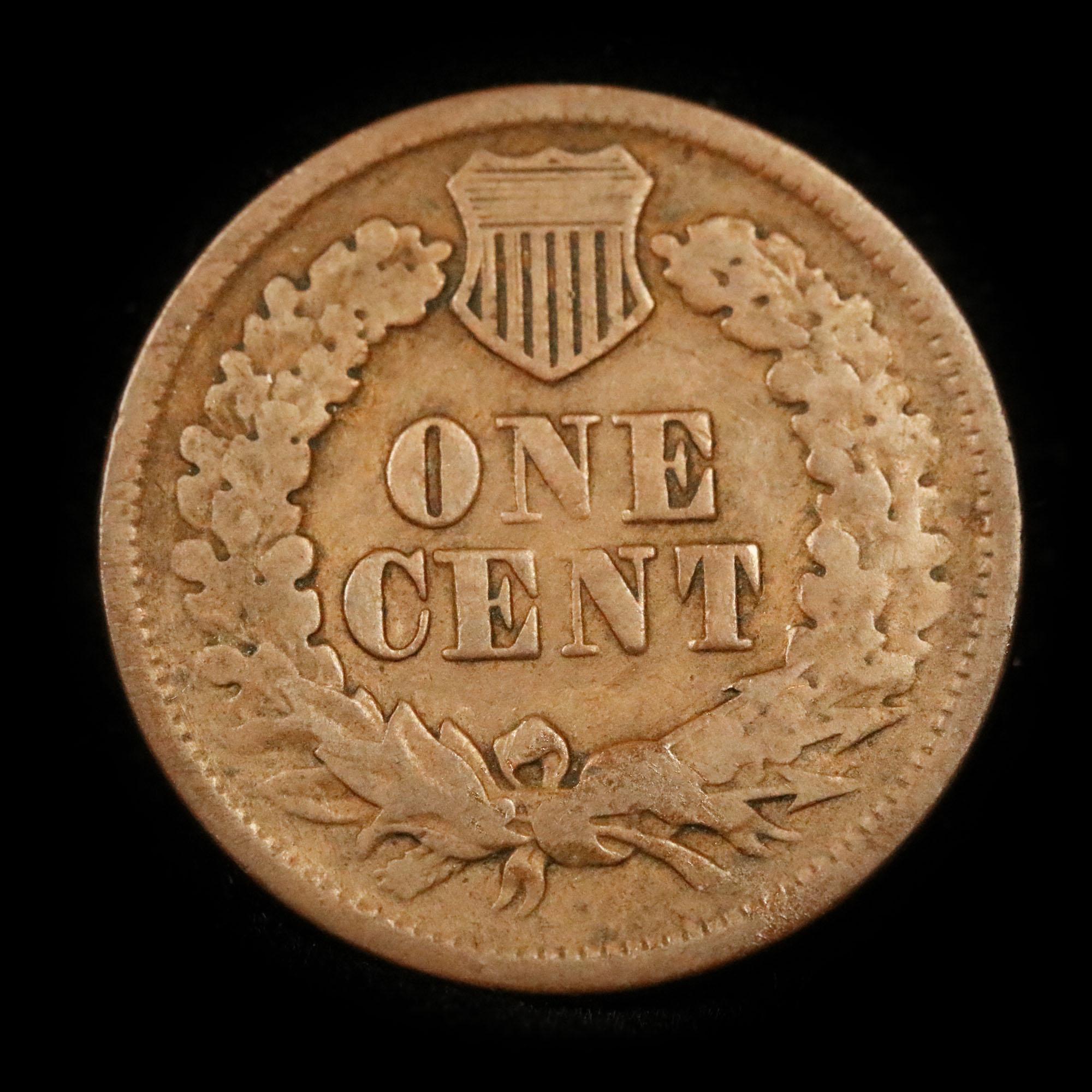 1865 Indian Cent 1c Grades f, fine