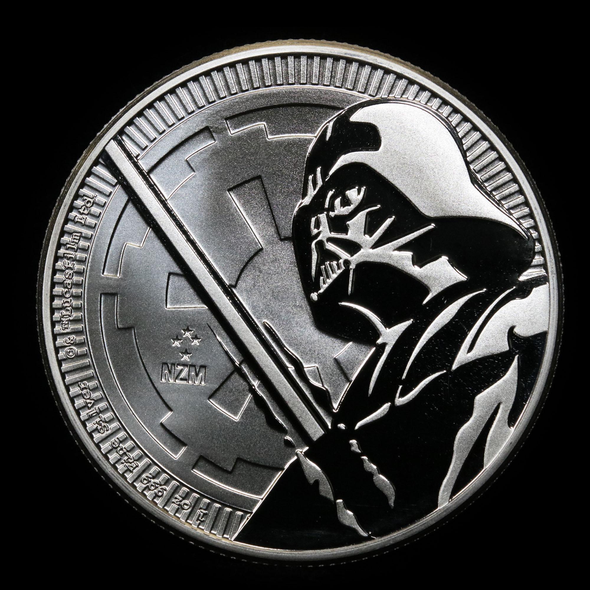 2018 Niue $2 Darth Vader Lightsaber proof 1 oz .999 Silver Round