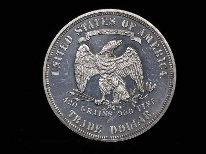 ***Auction Highlight*** 1876 Trade Dollar $1 Graded GEM+ Proof Cameo by USCG (fc)