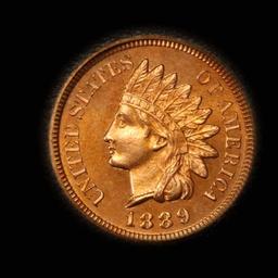 ***Auction Highlight*** 1889 TOP POP Indian Cent 1c Graded Gem+ Proof Red by USCG (fc)