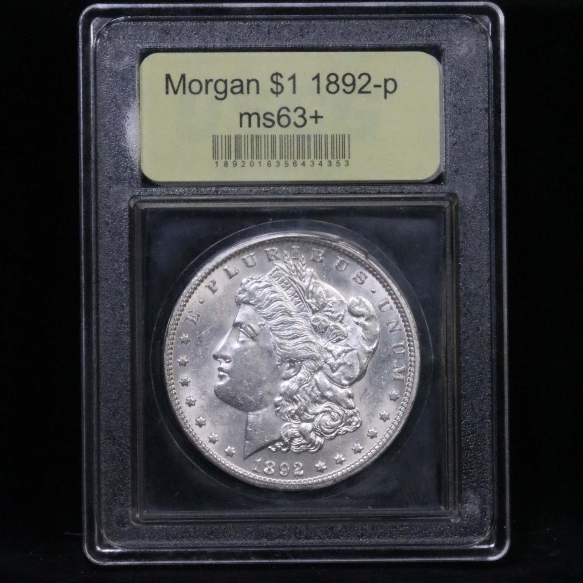 ***Auction Highlight*** 1892-p Morgan Dollar $1 Graded Select+ Unc by USCG (fc)