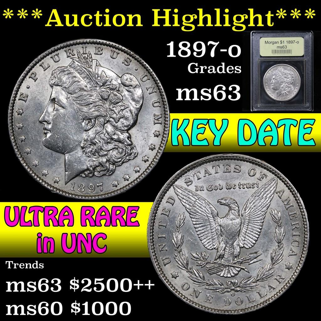 ***Auction Highlight*** 1897-o Morgan Dollar $1 Graded Select Unc by USCG (fc)