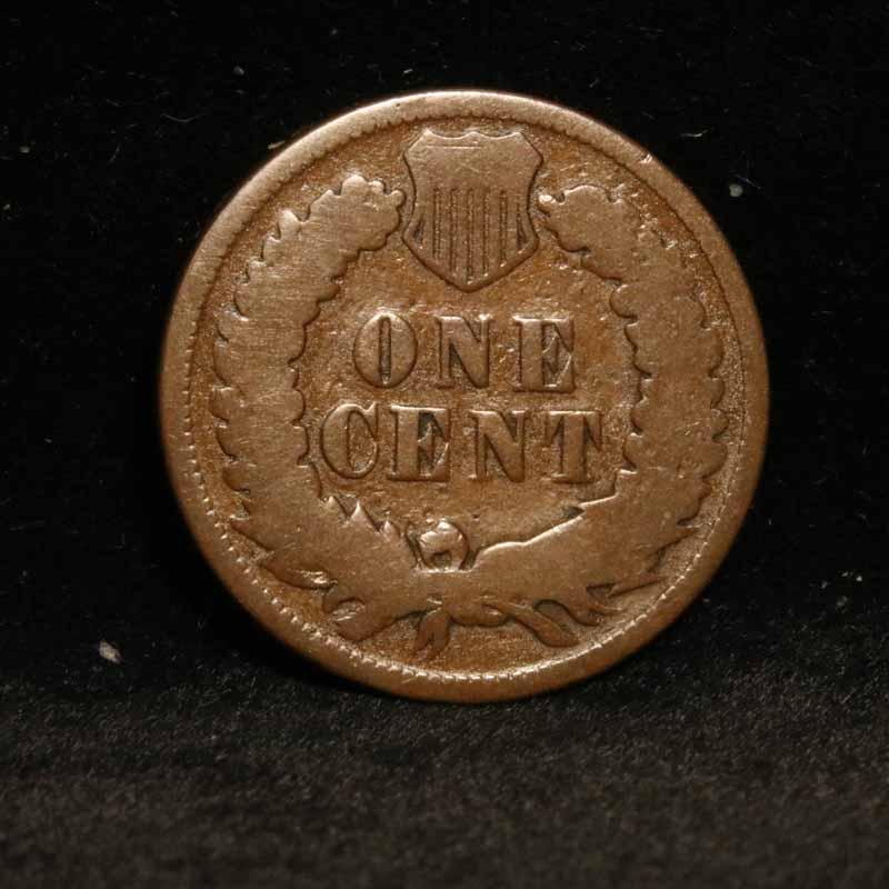 1873 Open 3 Indian Cent 1c Grades vg, very good