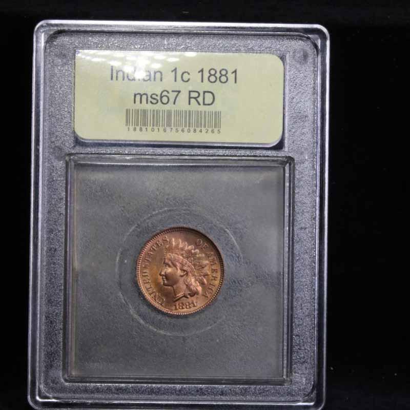 ***Auction Highlight*** 1881 Indian Cent 1c Graded GEM++ Unc RD by USCG (fc)