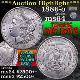 ***Auction Highlight*** 1886-o Morgan Dollar $1 Graded Choice Unc by USCG (fc)