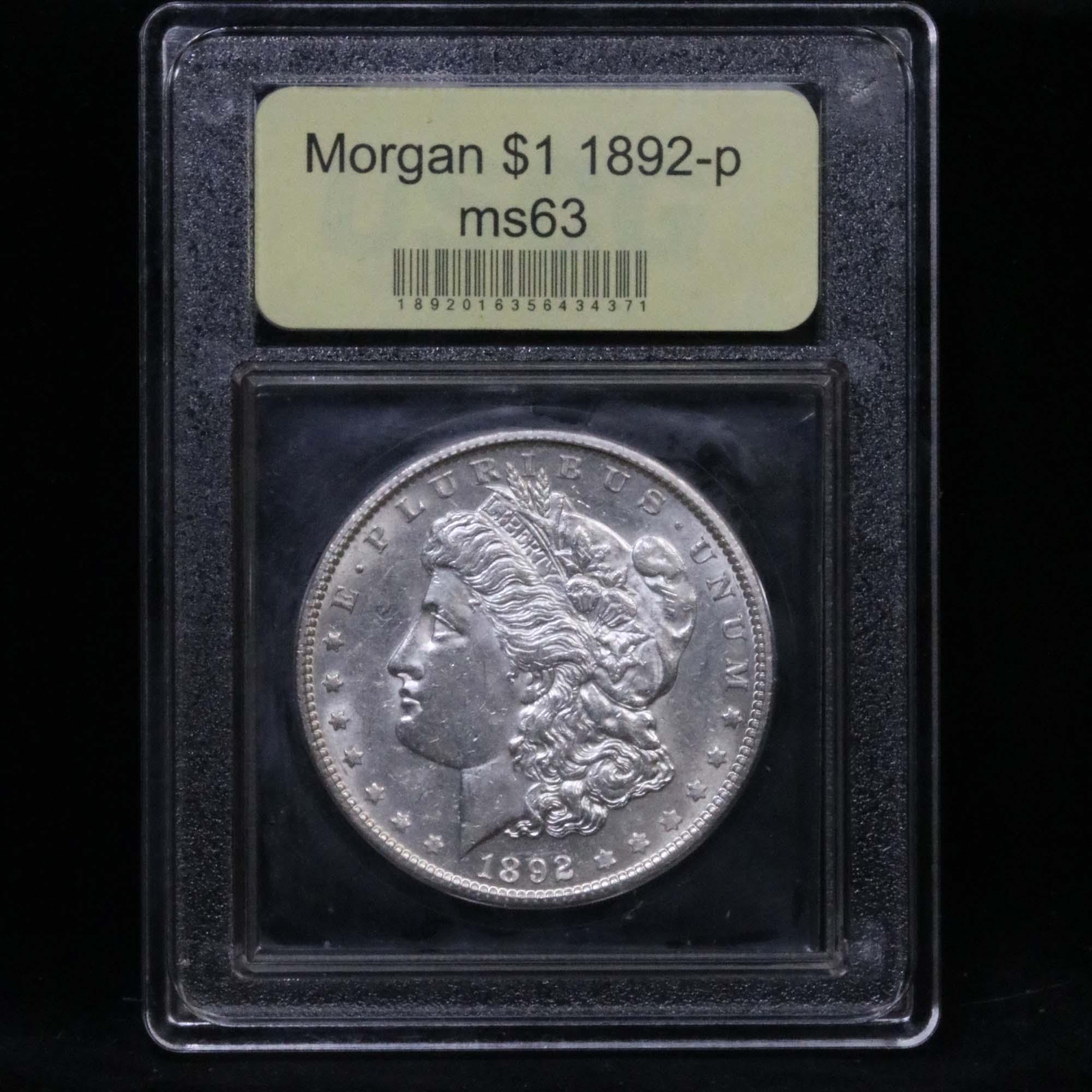 ***Auction Highlight*** 1892-p Morgan Dollar $1 Graded Select Unc by USCG (fc)