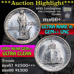 ***Auction Highlight*** 1925 Lexington Old Commem Half Dollar 50c Graded GEM++ Unc by USCG (fc)