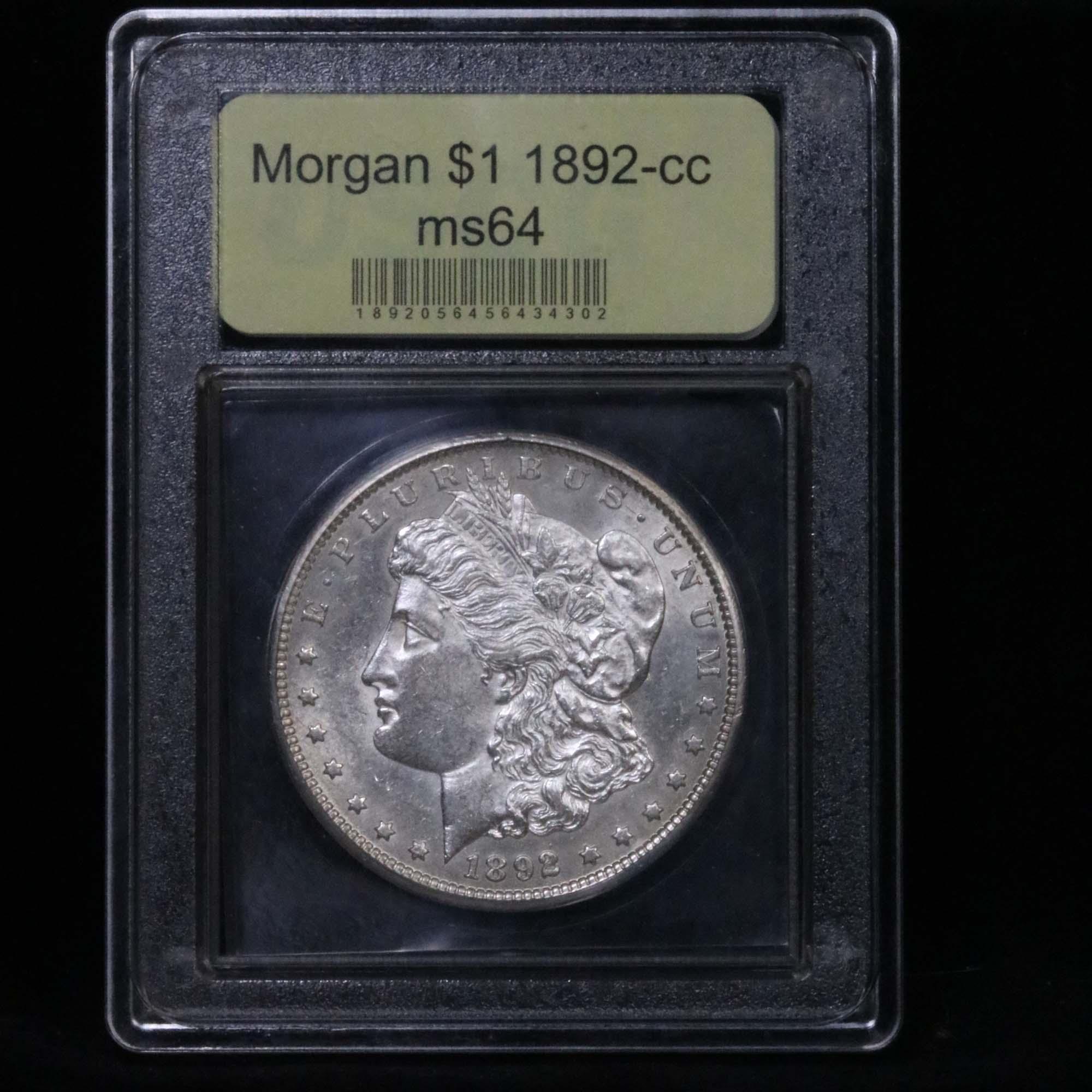 ***Auction Highlight*** 1892-cc Morgan Dollar $1 Graded Choice Unc by USCG (fc)