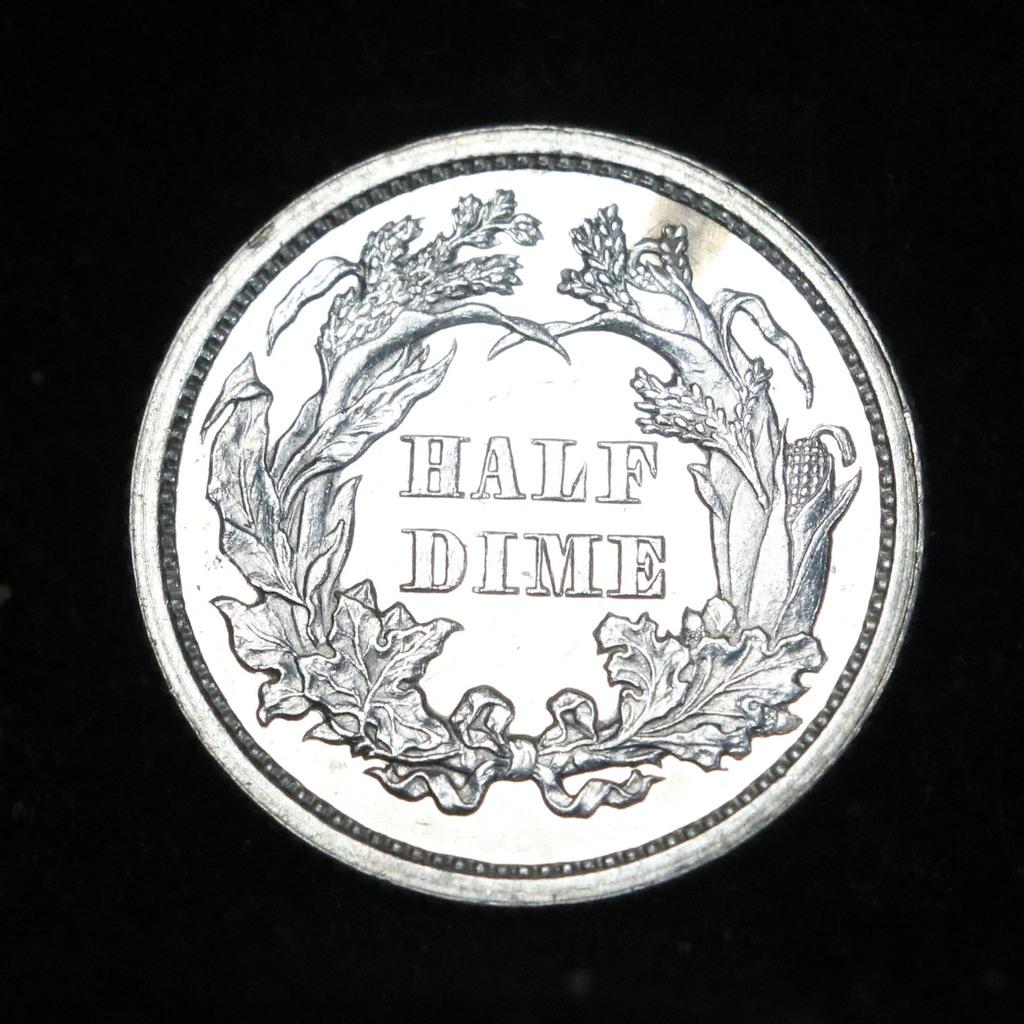 ***Auction Highlight*** 1870 Seated Liberty Half Dime 1/2 10c Graded GEM+ Proof by USCG (fc)