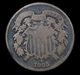 1865 Two Cent Piece 2c Grades f, fine