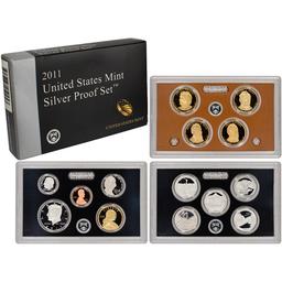 2011 United States Mint Silver Proof Set - 14 pc set, about 1 1/2 ounces of pure silver