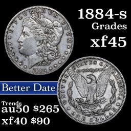 1884-s Morgan Dollar $1 Grades xf+