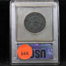 ***Auction Highlight*** 1800 80/79 2nd Hair Draped Bust Large Cent 1c Graded vf+ by USCG (fc)