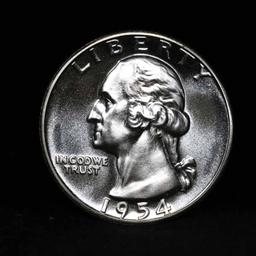 1954 Washington Quarter 25c Grades GEM++ Proof Cameo