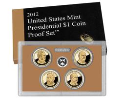 2012 PRESIDENTIAL Dollar Proof Set DEEP CAMEO Mint Coins w/coa