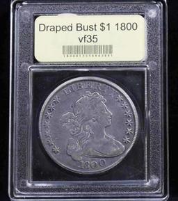 ***Auction Highlight*** 1800 Draped Bust Dollar $1 Graded vf++ by USCG (fc)