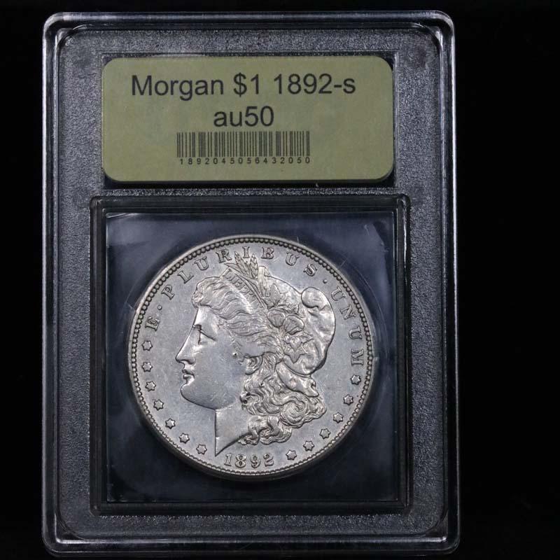 ***Auction Highlight*** 1892-s Morgan Dollar $1 Graded AU, Almost Unc By USCG (fc)