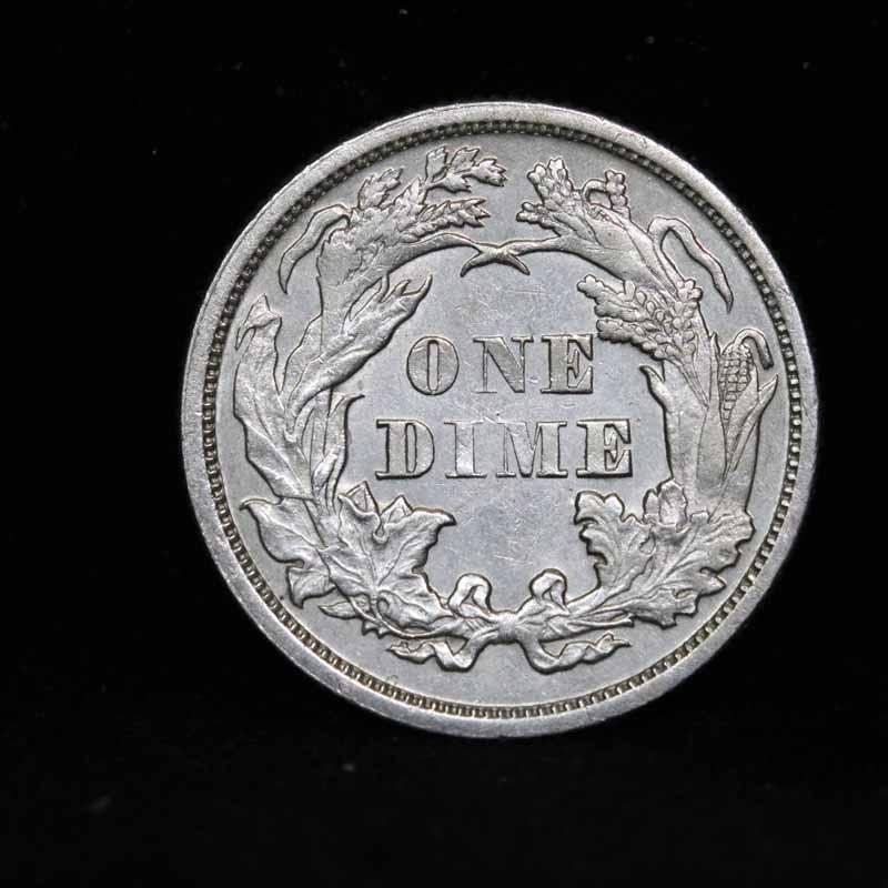 ***Auction Highlight*** 1873-p Open 3 Seated Liberty Dime 10c Graded Select+ Unc By USCG (fc)