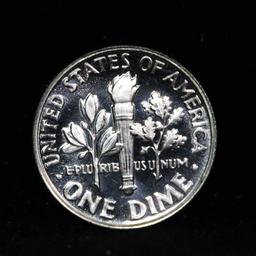 ***Auction Highlight*** 1954 Roosevelt Dime 10c Graded GEM++ Proof Cameo By USCG (fc)