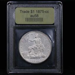 ***Auction Highlight*** 1875-cc Trade Dollar $1 Graded Choice AU/BU Slider By USCG (fc)