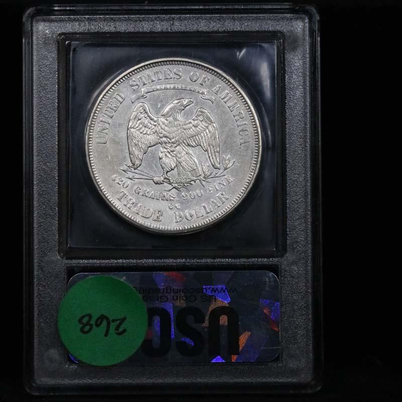 ***Auction Highlight*** 1875-cc Trade Dollar $1 Graded Choice AU/BU Slider By USCG (fc)