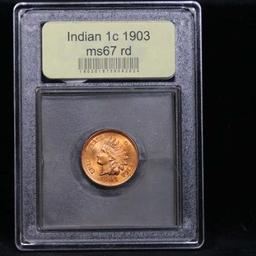 ***Auction Highlight*** 1903 Indian Cent 1c Graded GEM++ Unc RD By USCG (fc)