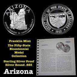 The Fifty State Bicentennial Medal Collection - Arizona Sterling Silver .925 Round 1 oz. Proof