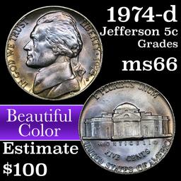 1974-d Jefferson Nickel 5c Grades GEM+ Unc