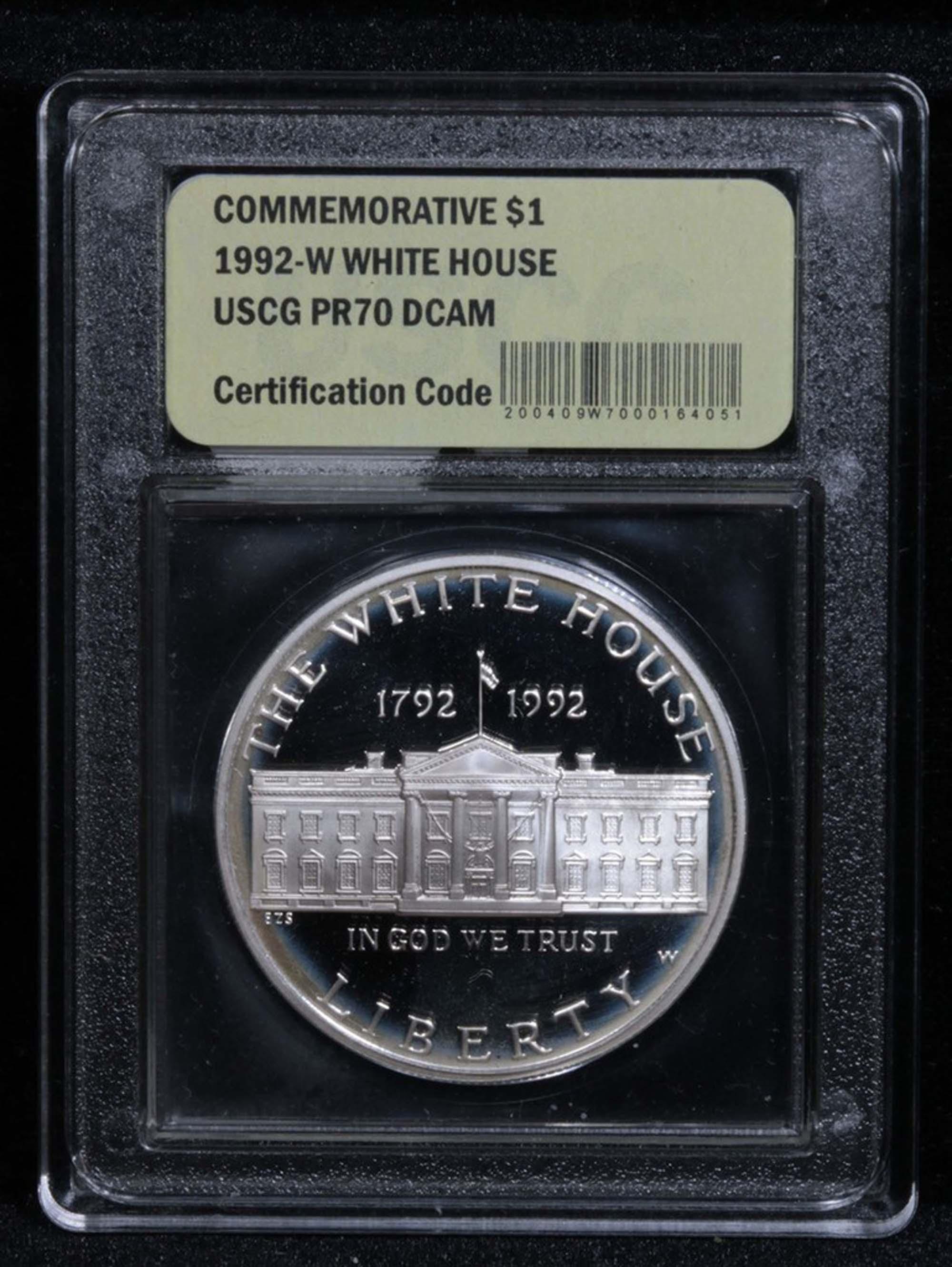 1992-w White House Modern Commemorative Dollar 1 Graded GEM++ Proof Deep Cameo by USCG