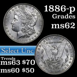 1886-p Morgan Dollar $1 Grades Select Unc