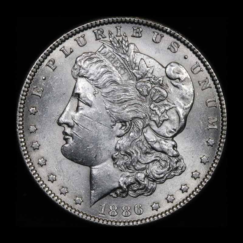 1886-p Morgan Dollar $1 Grades Select Unc