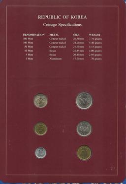 1983-1984 Republic of Korea Coin Sets of All Nations