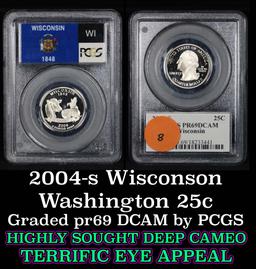 PCGS 2004-s Wisconson Washington Quarter 25c Graded pr69 DCAM by PCGS