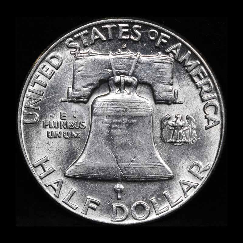 1961-d Franklin Half Dollar 50c Grades Select Unc