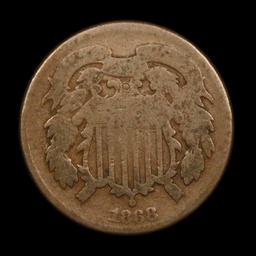 1868 Two Cent Piece 2c Grades vg+