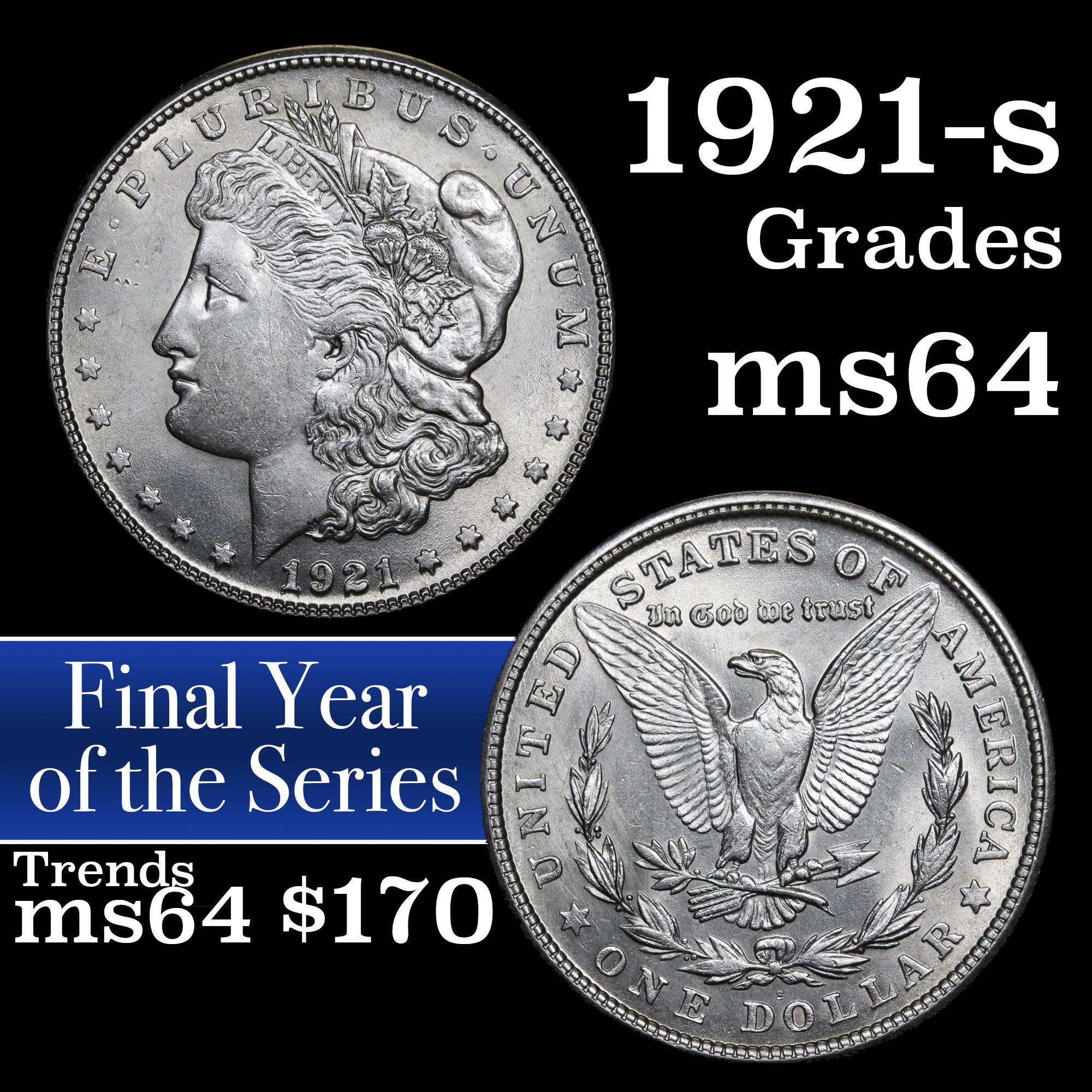 1921-s Morgan Dollar $1 Grades Choice Unc