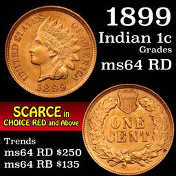 1899 Indian Cent 1c Grades Choice Unc RD (fc)