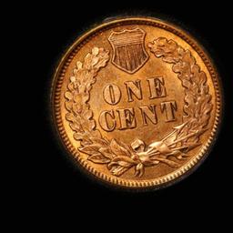 ***Auction Highlight*** 1874 Indian Cent 1c Graded Gem+ Unc RD by USCG (fc)