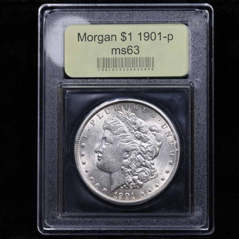 ***Auction Highlight*** 1901-p Morgan Dollar $1 Graded Select Unc by USCG (fc)