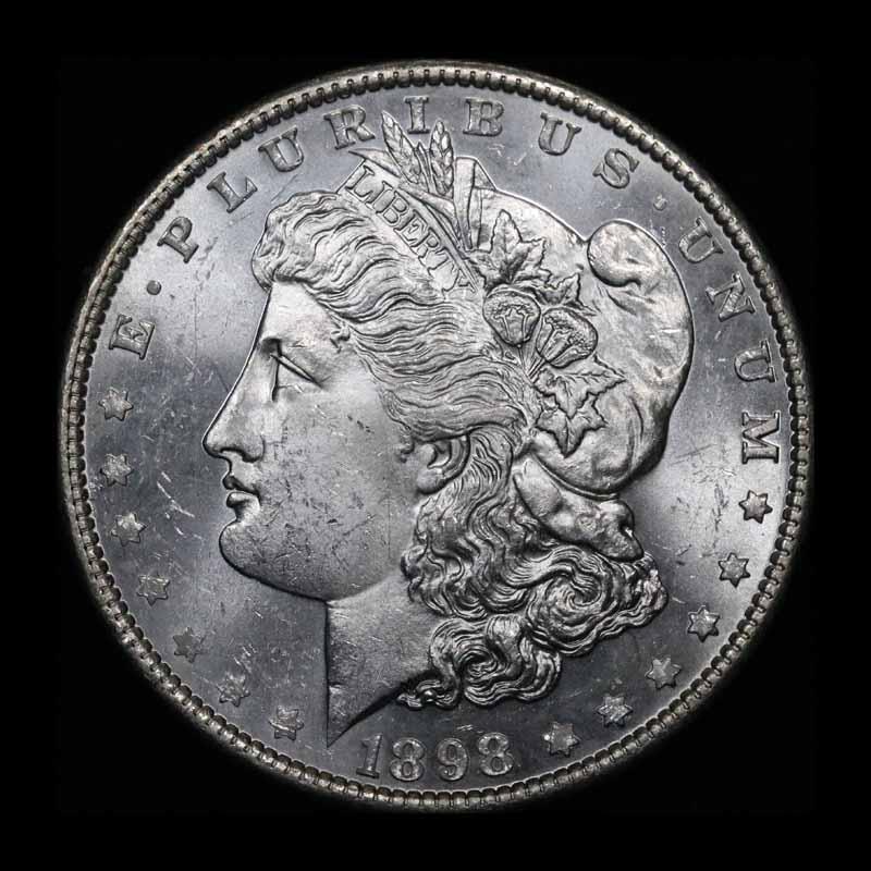 1898-p Morgan Dollar $1 Grades Choice Unc PL (fc)