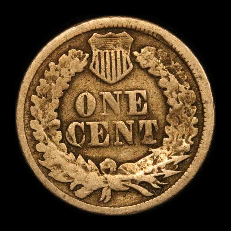 1863 Indian Cent 1c Grades vg, very good