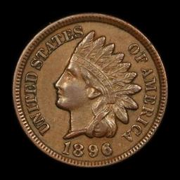 1896 Indian Cent 1c Grades Select AU