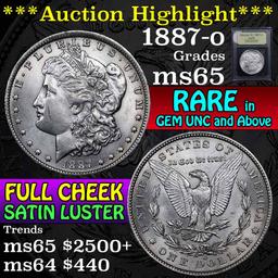 ***Auction Highlight*** 1887-o Morgan Dollar $1 Graded GEM Unc by USCG (fc)