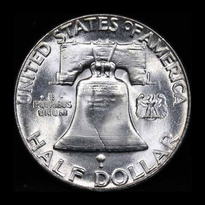 1955-p Franklin Half Dollar 50c Grades GEM FBL