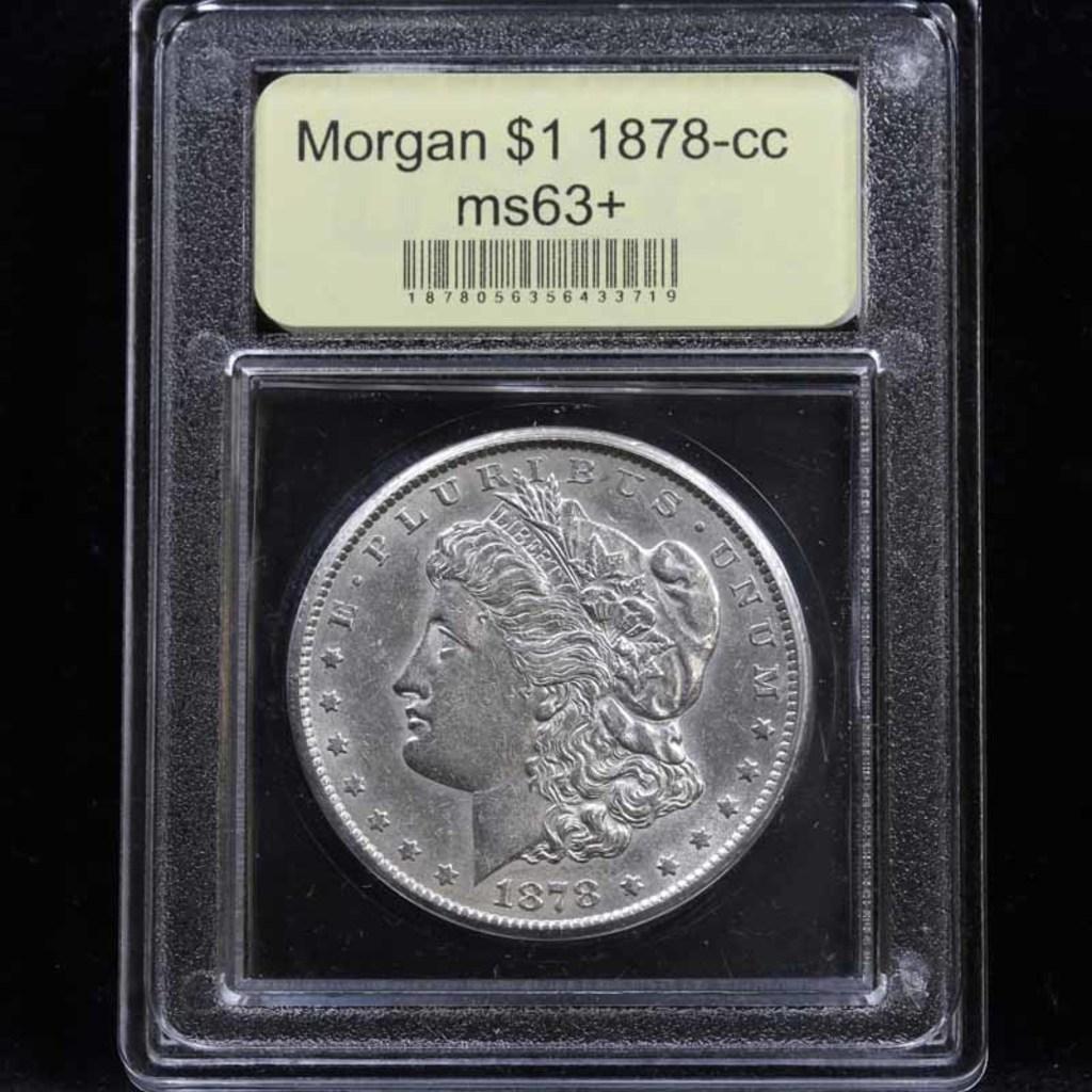 ***Auction Highlight*** 1878-cc Morgan Dollar $1 Graded Select+ Unc by USCG (fc)