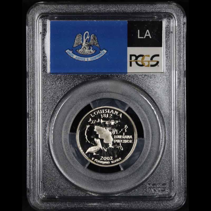 PCGS 2002-s Louisiana Washington Quarter 25c Graded pr69 DCAM by PCGS