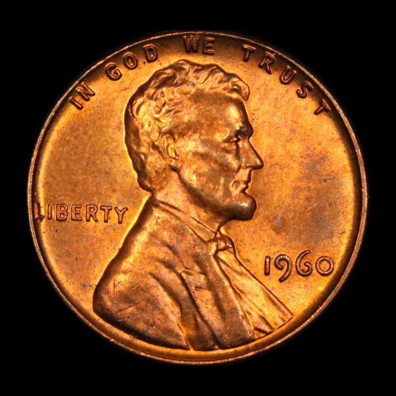1960-p Lg Date Lincoln Cent 1c Grades Choice Unc RD